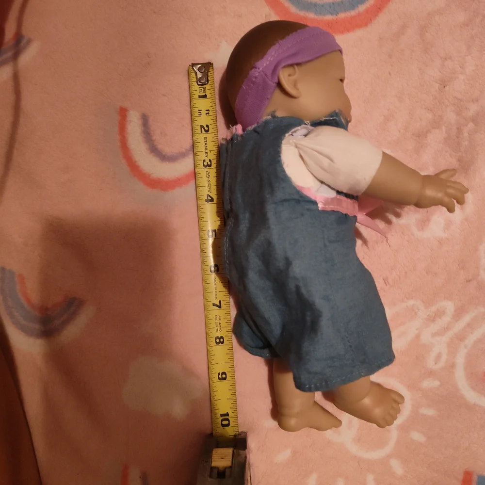 Asian Berengeuer Sweet Baby Doll in Denim Dress with Pink and Purple Details - Picture 12 of 16